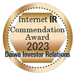 Internet IR Commendation Award 2023 Daiwa Investor Relations