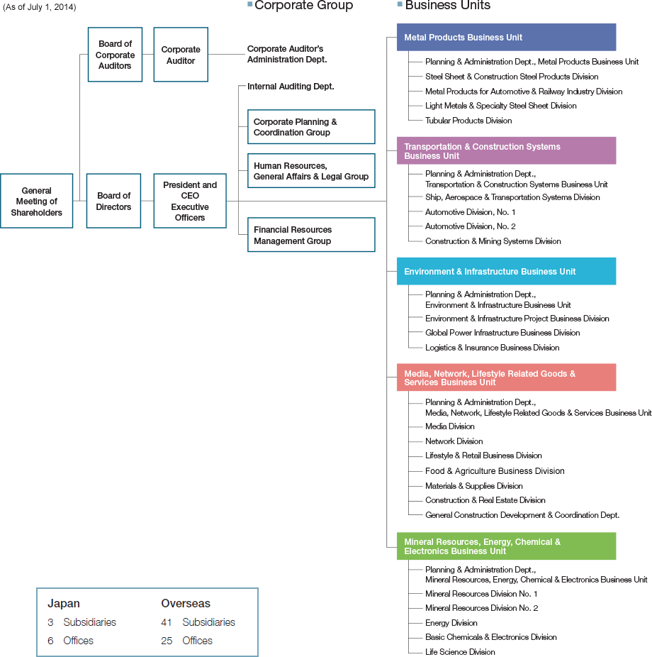 S Corporation Organizational Chart
