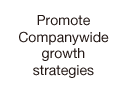 Promote Companywide growth strategies