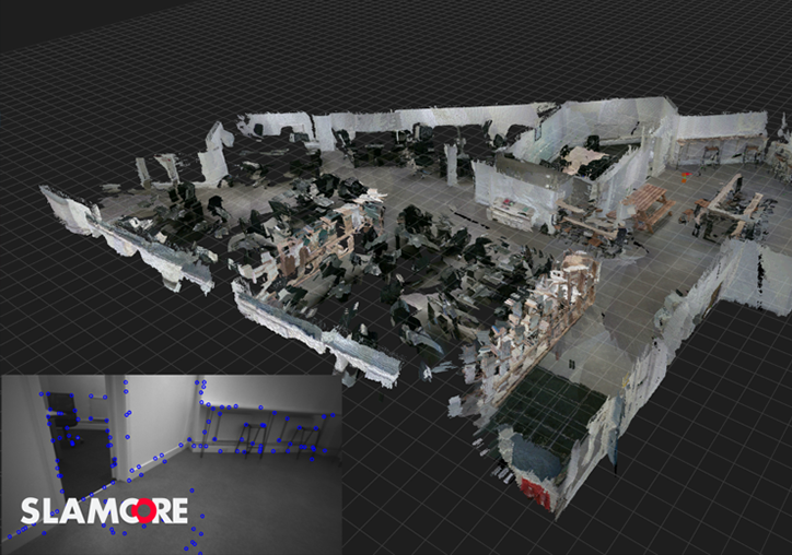 3D map built in real-time by SLAMcore’s software