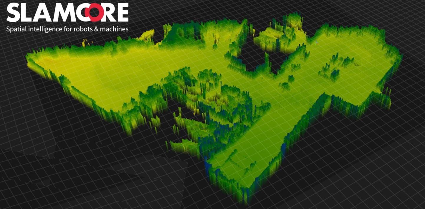 Density/2/.D map created in real-time by SLAMcore’s software
