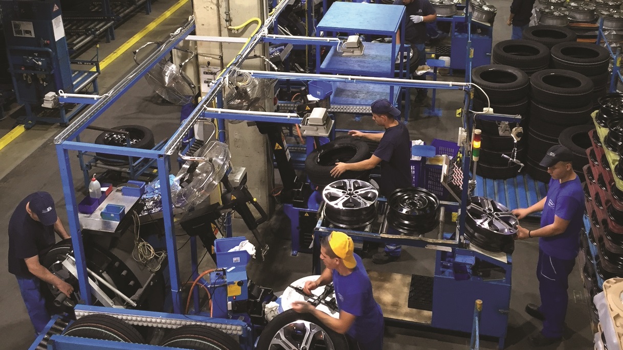 Car manufacturing in progress