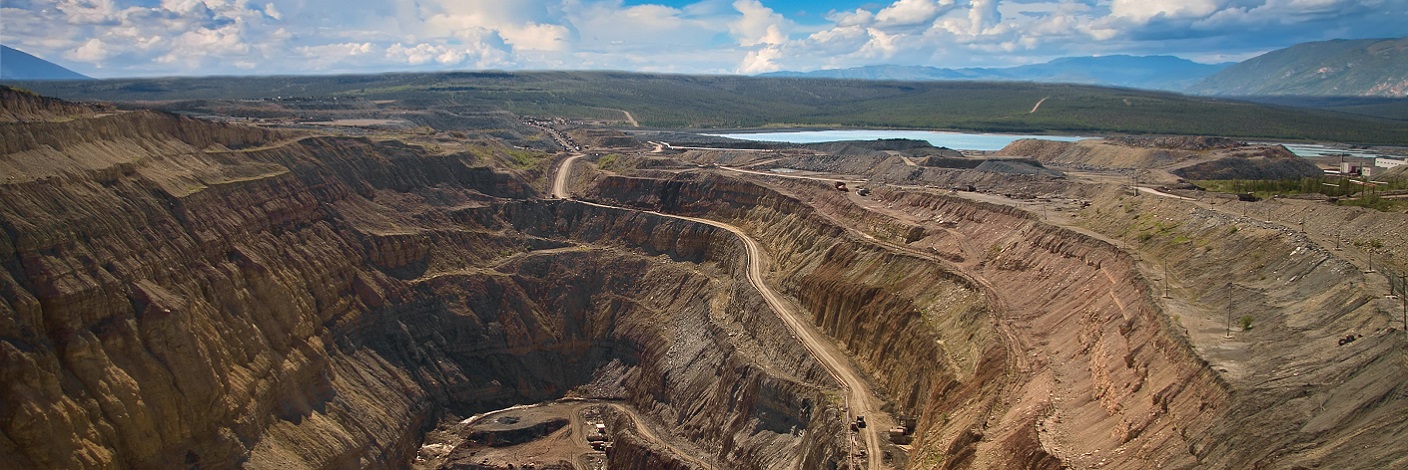 Aerial view of a mine or quarry