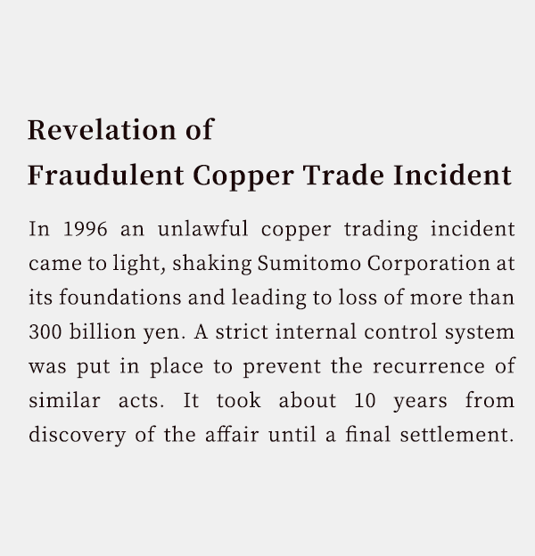 Revelation of Fraudulent Copper Trade Incident