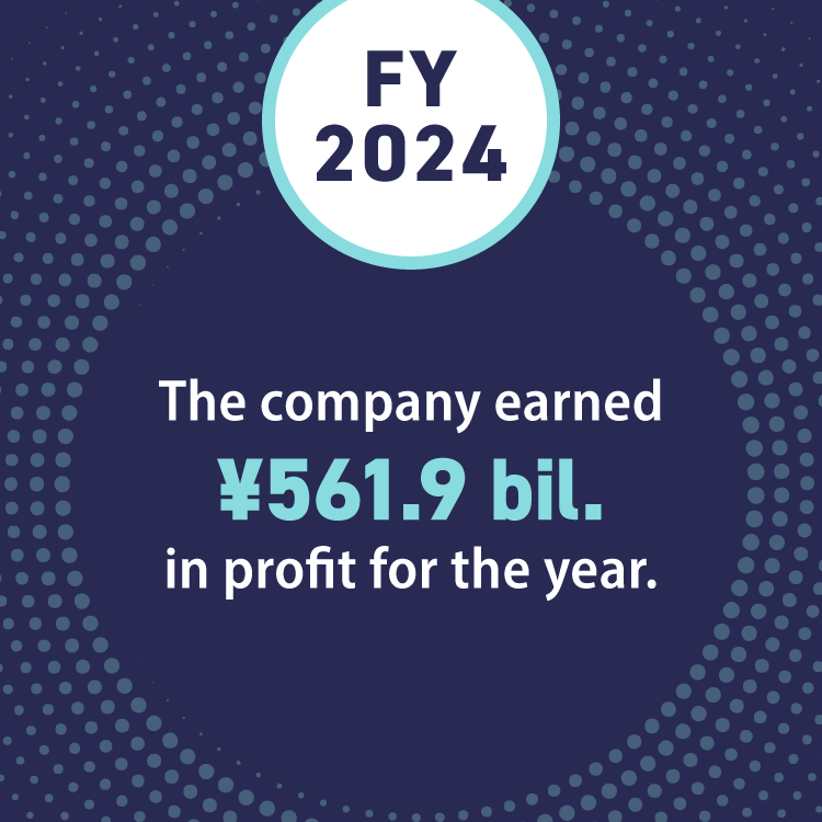 FY2024 The company earned ¥561.9 billion in profit for the year.