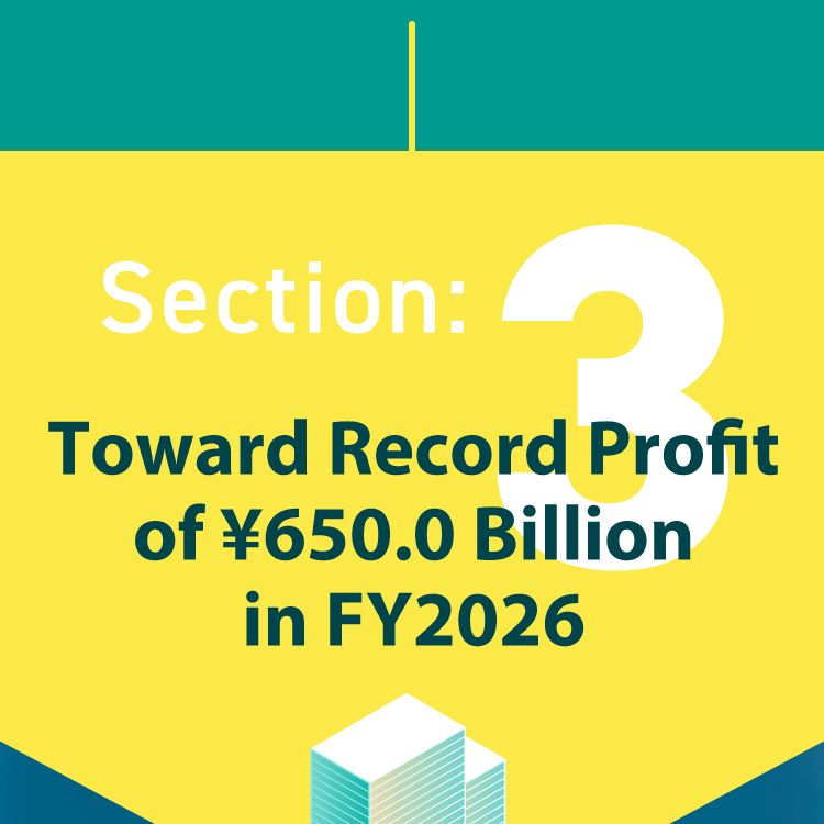 Section:3 Toward record profit of ¥650.0 billion in FY2026