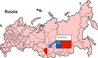 Location of Kemerovo Oblast