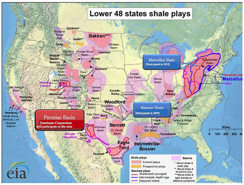 Lower 48 states shale plays
