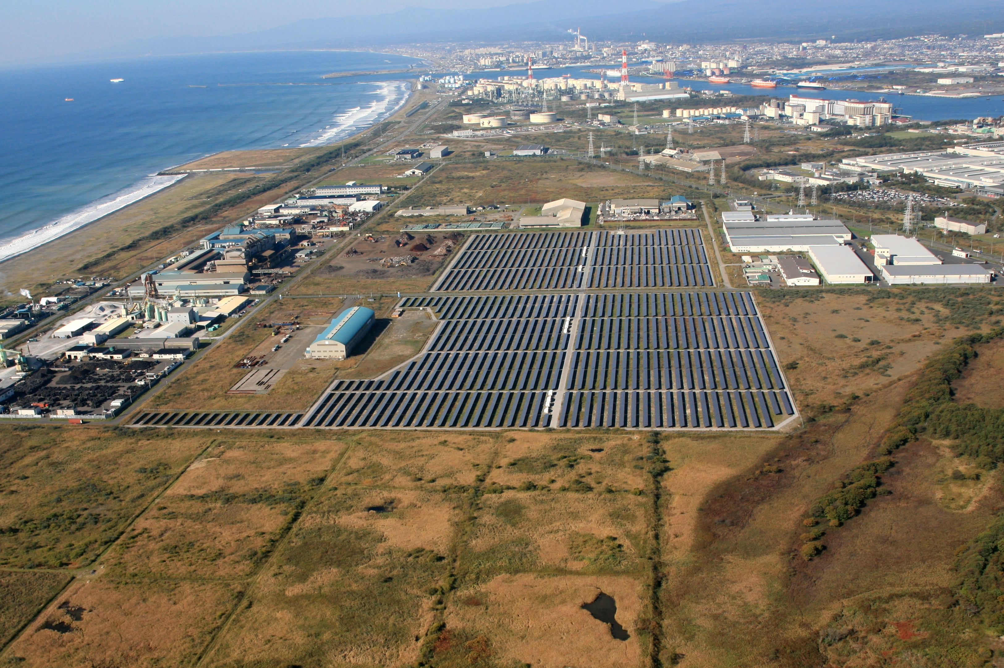 苫小牧市における太陽光発電事業：写真